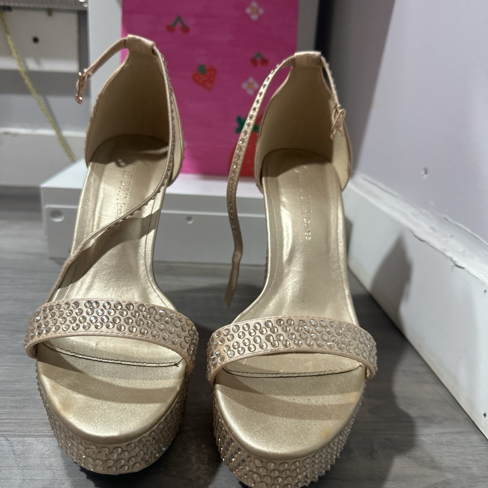 Elegant Gold Women's Heels